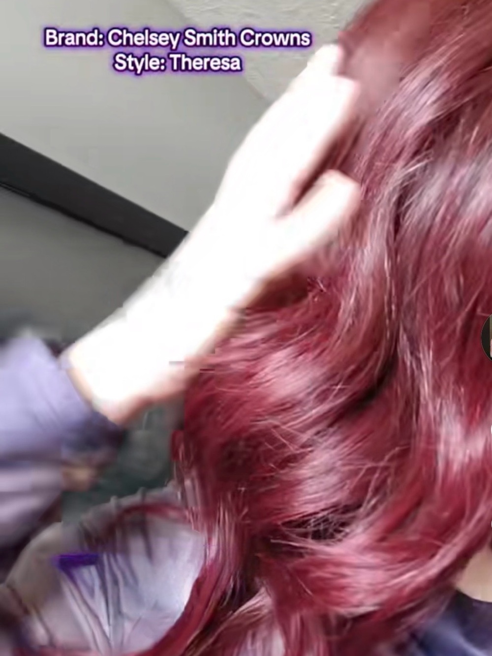 Chelsea Smith Crowns Theresa Wig in Deep Burgundy - Picture 7 of 10